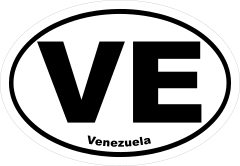 Venezuela Ve Oval Sticker