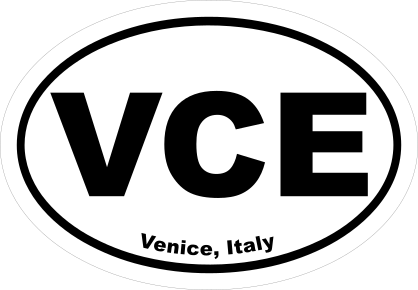 Venice Italy Vce Oval Sticker