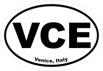 Venice Italy Vce Oval Sticker
