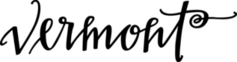 Vermont Curly Script Sticker