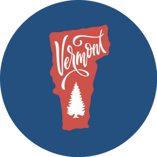 Vermont. Hand Drawn Usa State Shape & Name Sticker