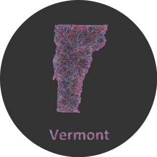 Vermont Line Art Map Sticker