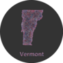 Vermont Line Art Map Sticker