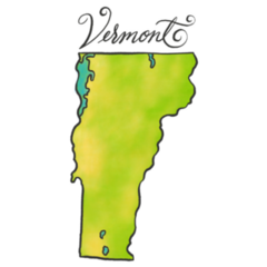 Vermont Map Illustration Sticker