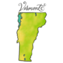 Vermont Map Illustration Sticker