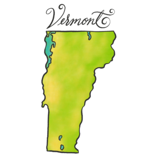 Vermont Map Illustration Sticker
