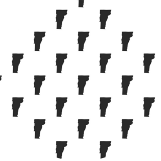 Vermont Map Seamless Pattern Sticker