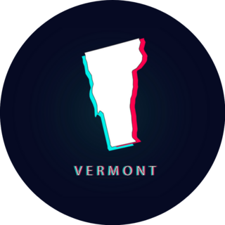 Vermont Map - Usa Digital Glitch Sticker