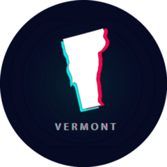 Vermont Map - Usa Digital Glitch Sticker