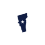 Vermont Outline Map With Star Sticker