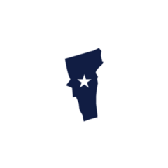 Vermont Outline Map With Star Sticker
