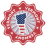 Vermont Round Grunge Stamp Sticker