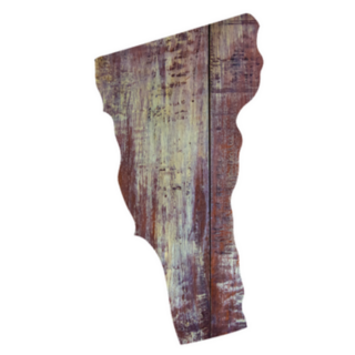 Vermont State In Wood Texture Sticker