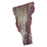 Vermont State In Wood Texture Sticker
