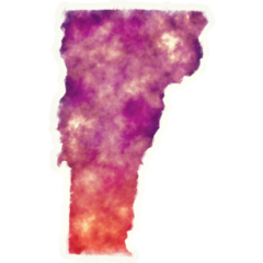Vermont State Usa Watercolor Map Sticker