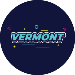Vermont Typography Sticker