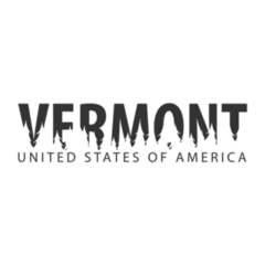 Vermont United States Of America Forest Lettering Sticker