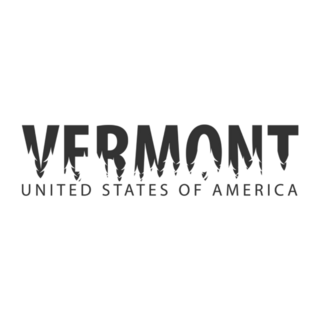 Vermont United States Of America Forest Lettering Sticker
