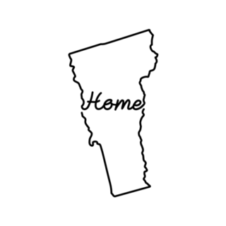 Vermont Us State Outline Map Home Sticker