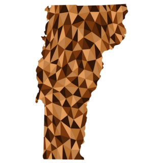 Vermont U.s. State Polygonal Map Sticker