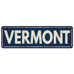 Vermont Vintage Rusty Metal Sign Sticker