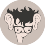 Very Intelligent Big Ears Illustration Sticker