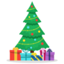 Very Merry Christmas Tree Sticker