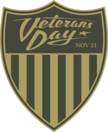 Veterans Day Calligraphic Logo Sticker