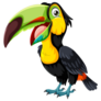 Vibrant Cheerful Toucan Bird Sticker