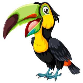 Vibrant Cheerful Toucan Bird Sticker