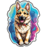 Vibrant German Shepherd Sticker