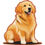 Vibrant Golden Retriever Sticker