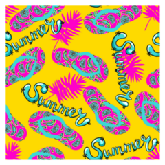 Vibrant Nautical Flip Flops Pattern Sticker