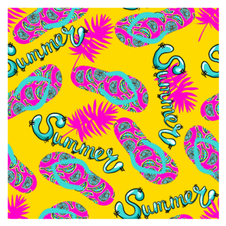 Vibrant Nautical Flip Flops Pattern Sticker