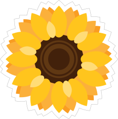 Vibrant Sunflower Sticker