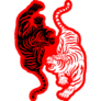 Vibrant Tigers Red Sticker