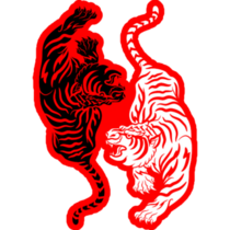 Vibrant Tigers Red Sticker