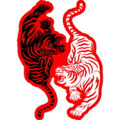 Vibrant Tigers Red Sticker