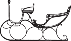 Victoria Sleigh Is A Sled Drawn By Horses Sticker