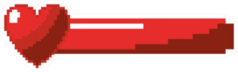 Video Game Heart Life Bar Sticker