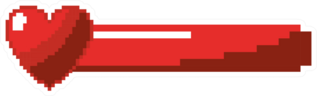 Video Game Heart Life Bar Sticker