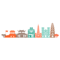 Vietnam Colorful Skyline Sticker