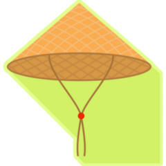 Vietnam Conic Hat Icon Sticker