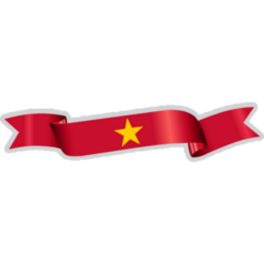 Vietnam Fabric Ribbon Flag Sticker