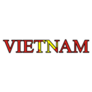 Vietnam Flag Lettering Sticker