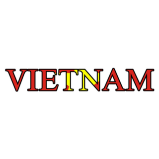 Vietnam Flag Lettering Sticker