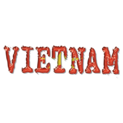 Vietnam Flag Text Sticker