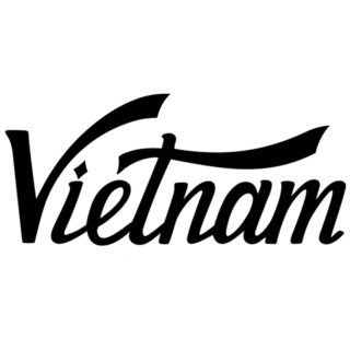Vietnam Hand Drawn Lettering Sticker