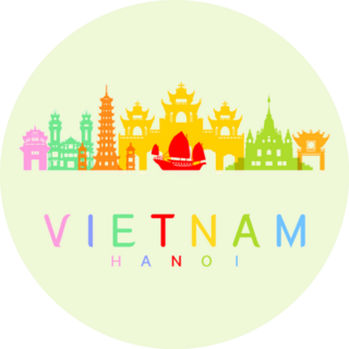 Vietnam Hanoi Travel Landmarks Sticker