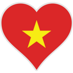 Vietnam Heart Flag Sticker